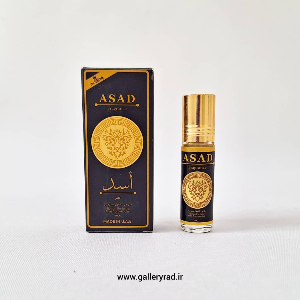 عطر رولی غلتکی اسد مشکی حجم 6 میل بدون الکل